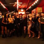 Group of friends celebrating my bachelorette night, burlseque theme